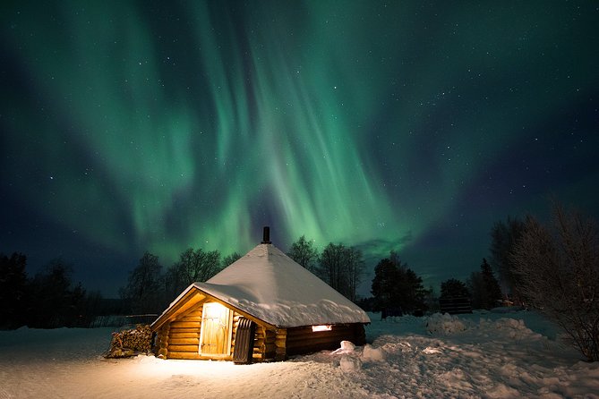 3-h Northern Light Safari by Snowmobiles From Levi - Leaving Levi under the evening sky