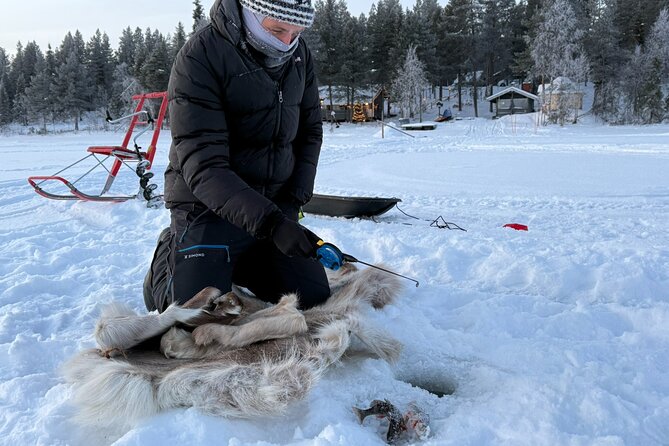 Authentic Reindeer Experience and Ice Fish with Lunch in the Wild - Learning How Ice Fishing Works