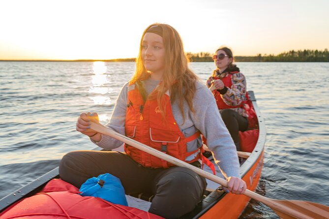 Canoe Trip in Lapland from Rovaniemi - Learning to paddle with Chris or Pierre