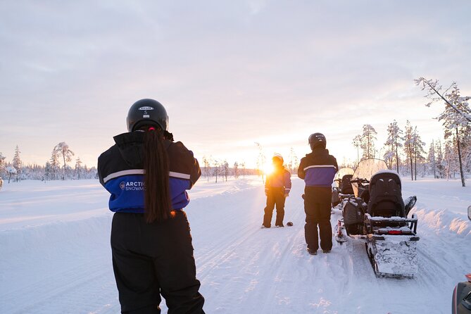 Evening Snowmobile Safari in Rovaniemi - Nightfall at Arctic Circle Snowmobile Park