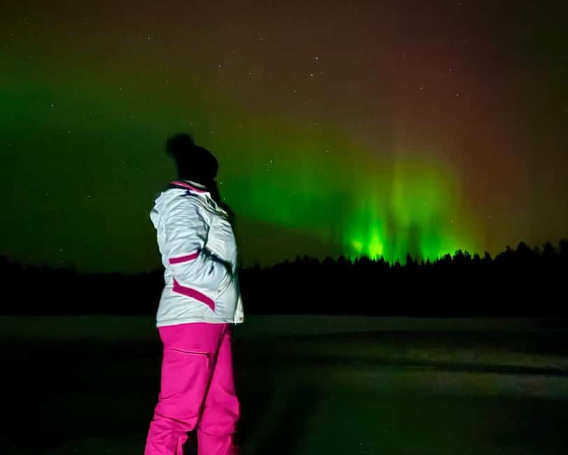 From Rovaniemi: Night Tour in Search of the Aurora with BBQ - Stop two: a darker viewpoint with time for tea