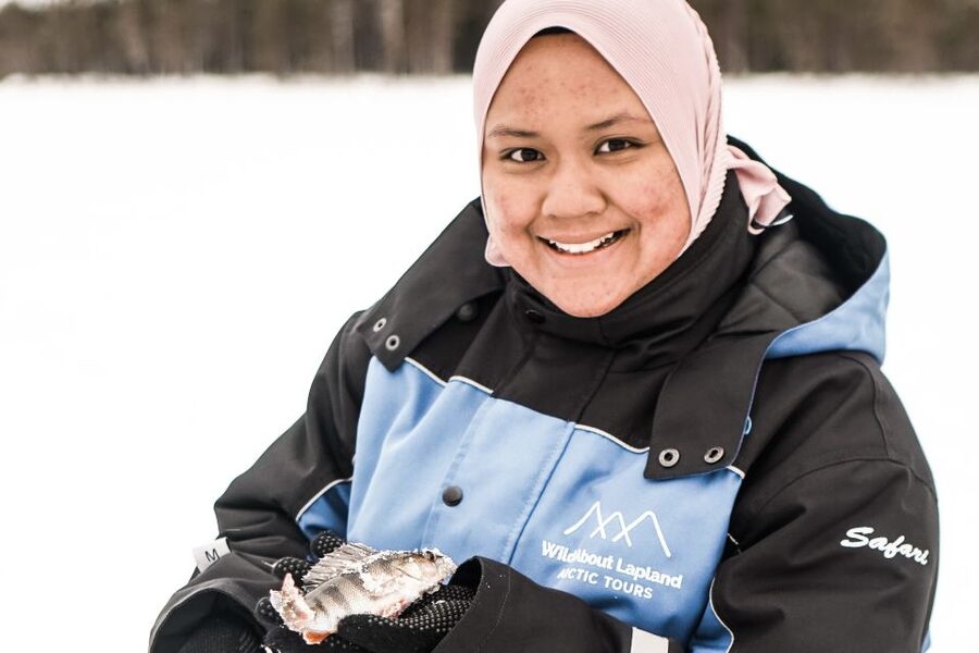 From Rovaniemi: Snowshoeing and Ice Fishing Tour - Fire-making and a warm break in the tipi