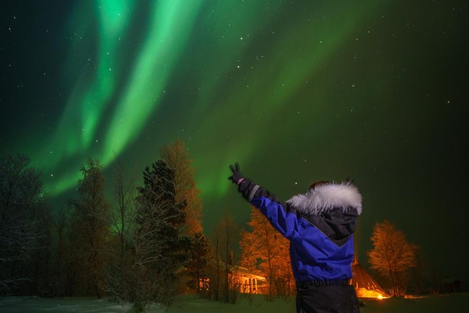 From Saariselkä: Northern lights tour to Lake Inari, incl. dinner - A family island with a very local feel