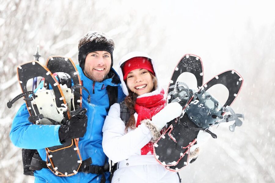 From Sirkka: Levi Summit Guided Nature Snowshoeing Tour - Getting fitted with snowshoes and winter overalls