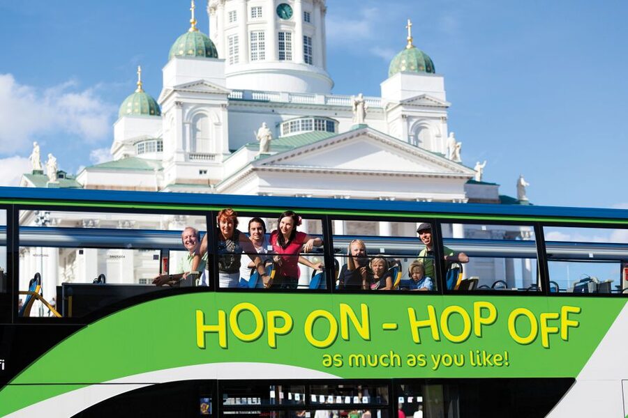 Helsinki: Hop-On Hop-Off Bus Tour & City Highlights Cruise - Move to Senate Square for the bus route