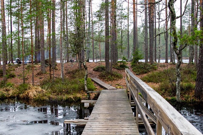 Helsinki: Nuuksio National park hiking with campfire lunch - Walking the 7-kilometer forest route