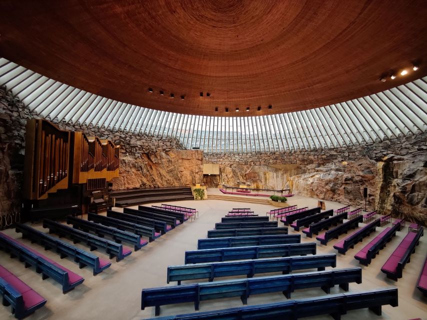 Helsinki: Temppeliaukio Church Entrance Ticket - The Ice Age altar wall and Finnish craftsmanship