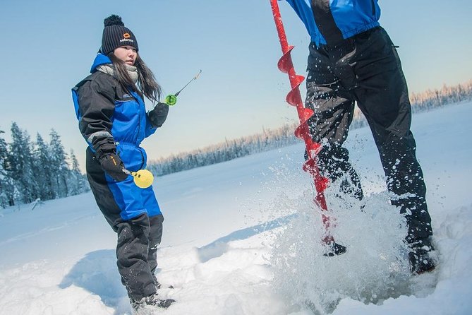 Ice Fishing -By car - Campfire warmth and hot drinks
