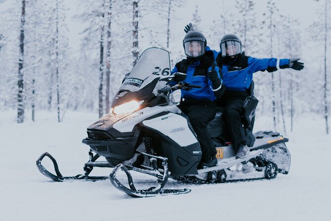 Ice Fishing by Snowmobile in Levi - The snowmobile ride covers real Arctic ground