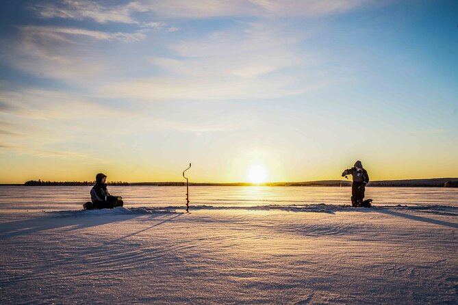 Ice Fishing on a Frozen Lake in Levi - Who will get the most from this activity