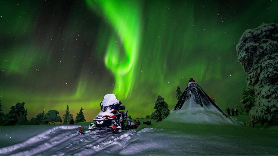 Inari: Northern Lights Hunt Snowmobile Safari - Searching for the Northern Lights