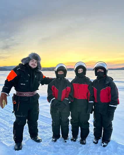 Ivalo: Snowmobile Safari, Meet and Feed Reindeers with Lunch - A snowmobile introduction with more than engine noise