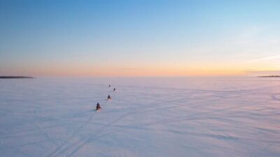 Tornio: Ice Fishing Safari with Snowmobiles