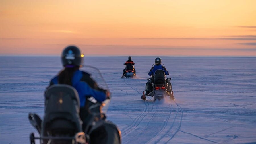 Kemi-Tornio: Snowmobile Forest Safari w/ Hot Drink & Snacks - Taking turns on the snowmobile