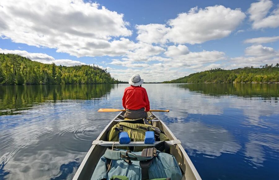 Lapland: Canoeing Trip with Reindeer and Husky Farm Tour - Reindeer sandwiches, blueberry juice, and a simple outdoor meal