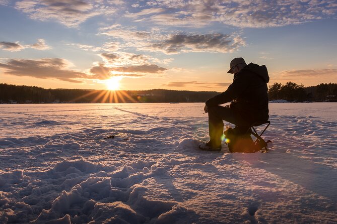 Lapland Ice Fishing Experience from Rovaniemi - Campfire food on the frozen lake