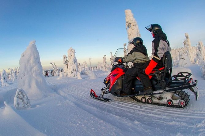 Lapland Snowmobile Safari from Levi - Following Levi’s snowy forest trails