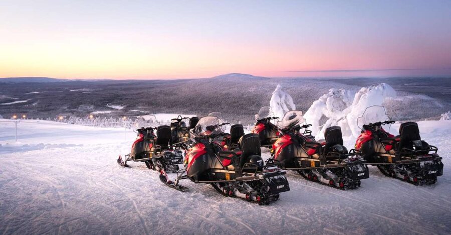 Levi: 4 Hour Snowmobile Safari to the Fells in Levi - The return ride to Sirkka