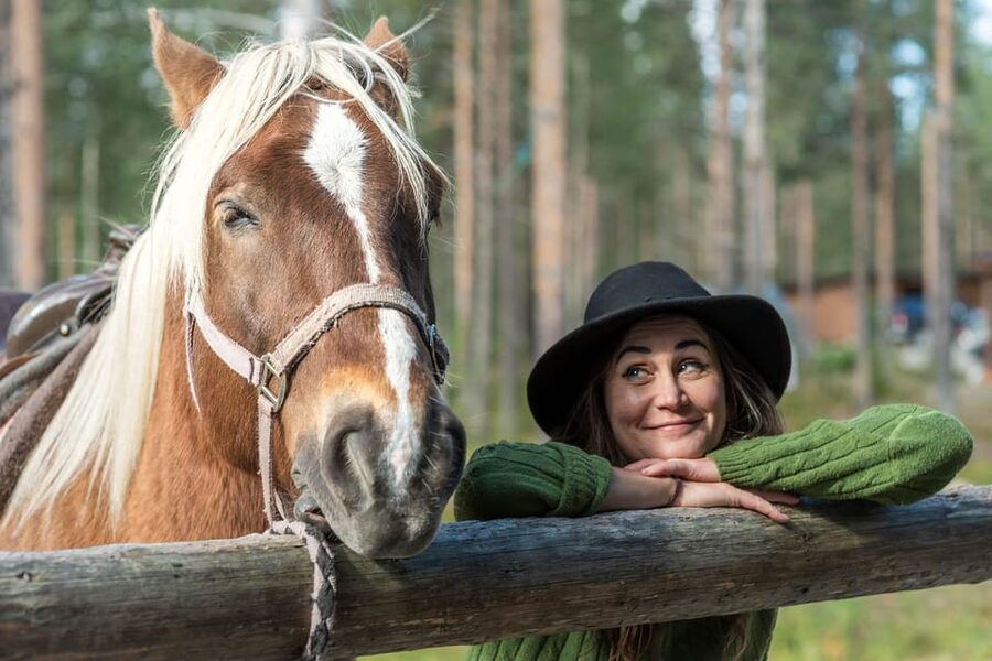 Levi: Horse and Husky Farm Visit with Juice and Cookies - Puppy cuddles, with one important condition