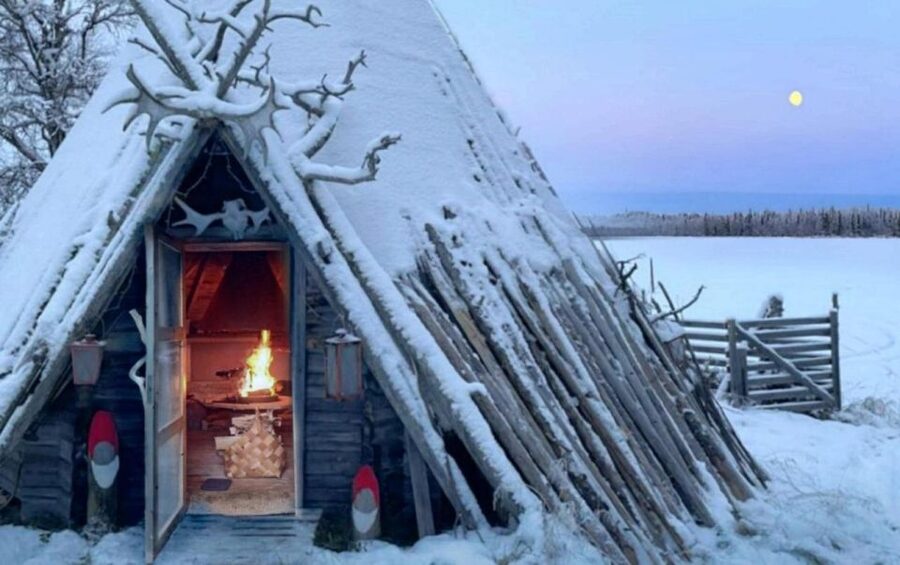 Levi: Lapland Reindeer Safari - The 1-kilometer sled ride