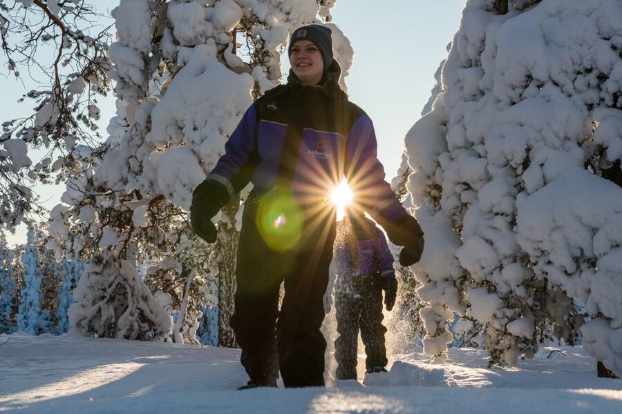 Levi: Scenic Levi Snowshoe Trip - Snowshoeing: easy on packed snow, harder in deep powder