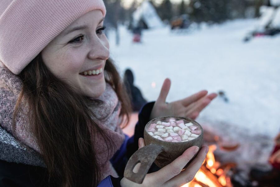 Levi: Snowmobile Safari with Ice Fishing and Outdoor Lunch - The snowmobile ride is more than a photo stop