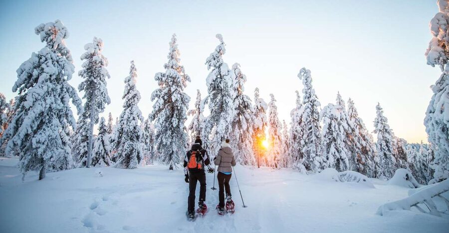 Levi: Snowshoe Adventure in the Wilderness - The campfire pause and warm drinks