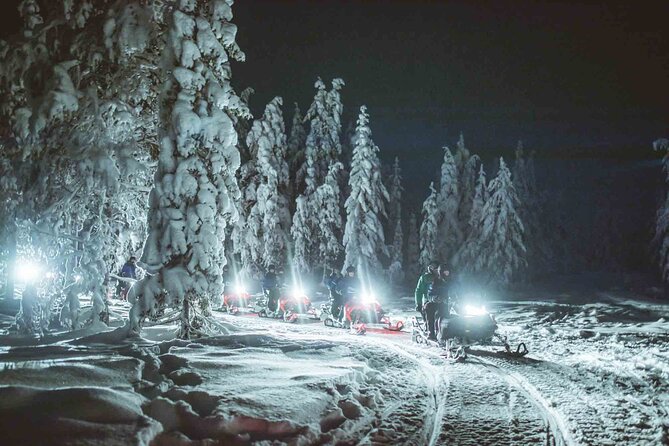 Night Snowmobile Safari, Rovaniemi - The bonfire stop in the Lapland night