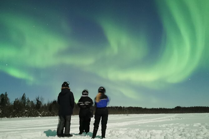 Northern Lights Sledge Ride - Searching for the aurora in a lit region