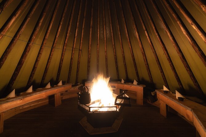 Northern lights tour to Lake Inari from Ivalo, Reindeers & Dinner - Supper in a Lappish teepee