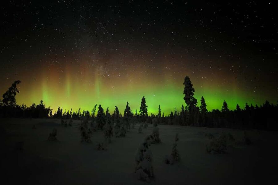 Polar Night Snowshoe Trek - Leaving Ivalo for a quiet winter forest
