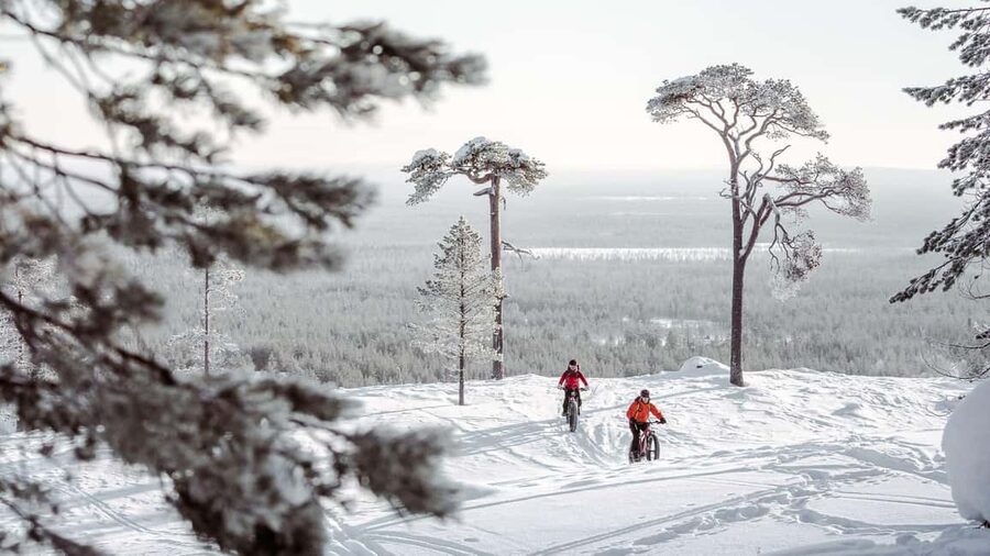 Pyhätunturi: Electric Fatbike Tour in Finnish Lapland - A warm drink in genuinely cold weather