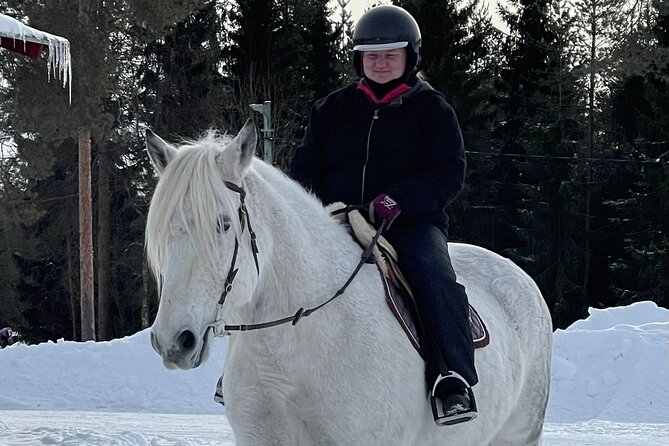 Riding Tour with Finnhorses at Santa Claus Village - Warming up beside the campfire hut