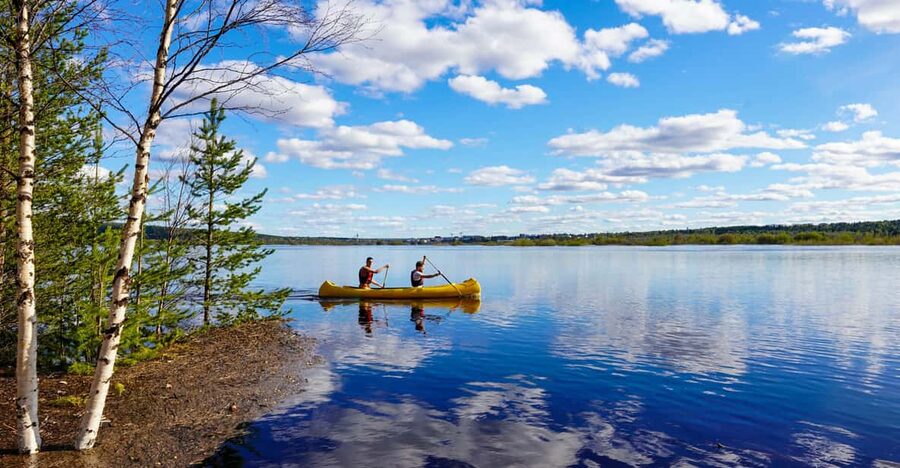 Rovaniemi: All-Day Canoe Adventure - Quiet lakes, rocky water, and a ride with the current