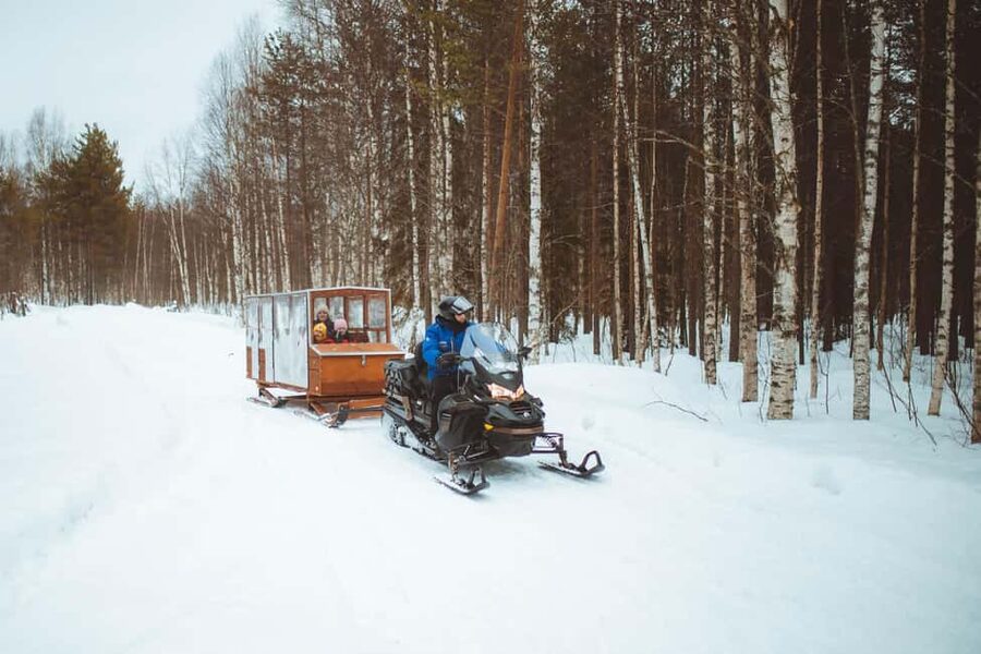 Rovaniemi: Family Snowmobiling Trip - The heated sled is the key family feature
