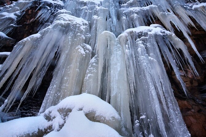 Rovaniemi: Korouoma Canyon & Frozen Waterfalls Tour with BBQ - The morning pickup from Rovaniemi