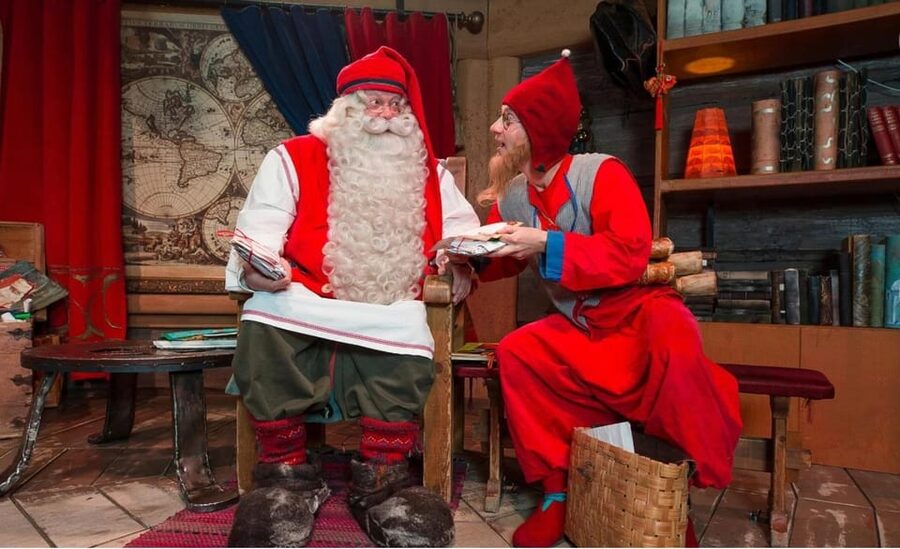 Rovaniemi: Santa Claus Village + Husky & Reindeer Sled Ride - Riding behind reindeer through the countryside