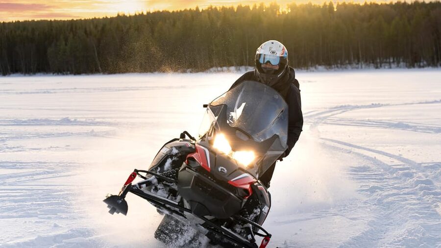 Rovaniemi: Snowmobile Safari, Reindeer & Husky Sleigh Ride - Meeting the huskies and taking the first sleigh ride