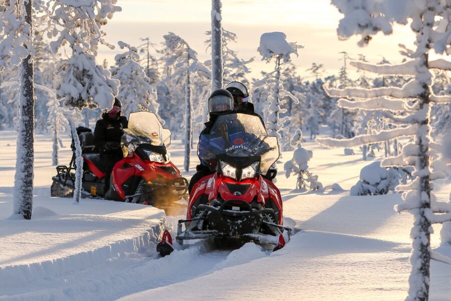 Rovaniemi: Snowmobile Safari to a Reindeer Farm - From Koskikatu 9 to the Arctic trail