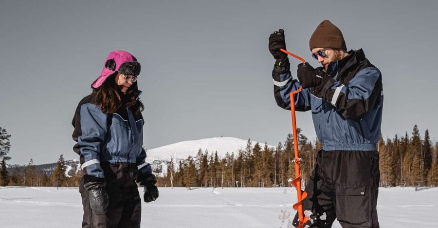 Saariselkä: Arctic Ice Fishing Experience - Getting dressed for Lapland