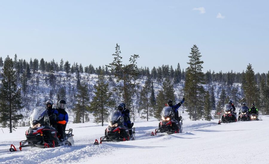 Saariselkä: Ice Fishing Safari by Snowmobile - The ride through forests and open fells