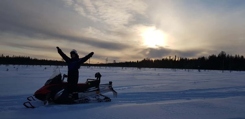 Saariselka: Snowmobile Safari on Tundra with BBQ - Riding through forests, fields, and winter silence
