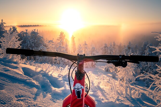 Scenic electric fat bike group ride in Rovaniemi - From Hostel Café Koti to the Kemijoki River