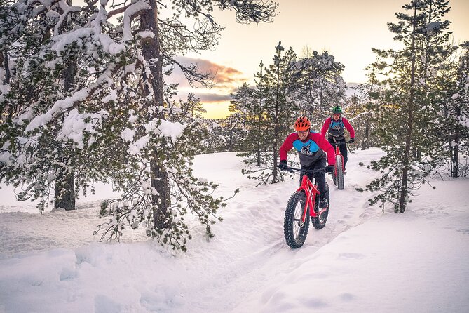 Scenic electric fat bike group ride in Rovaniemi - Reaching Tottorakka lift station
