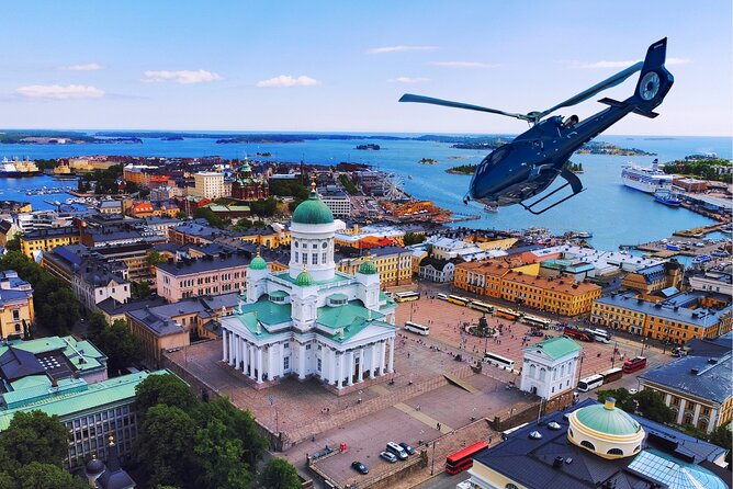 Sightseeing Helicopter Tour in Helsinki 45 Minutes - Market squares, the floating spa, and the public sauna