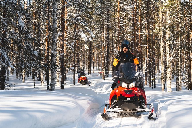 Snowmobile Safari into the Arctic Circle Forest - Setting out from Wild Nordic near Santa Claus Village
