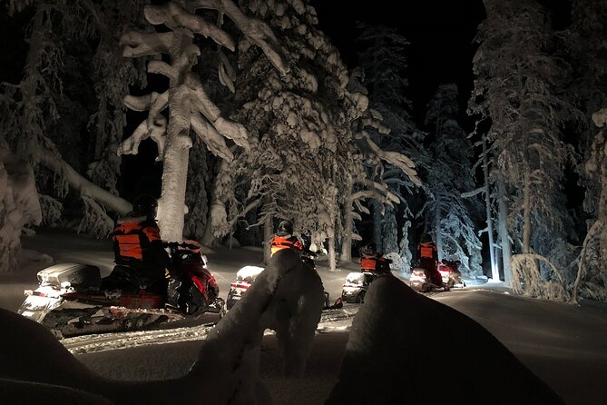 Snowmobile Safari to Search for the Northern Lights - Leaving Rovaniemi after dark