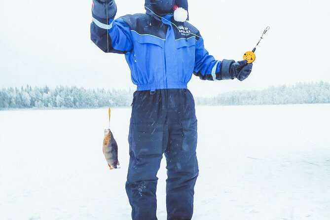 Snowmobiling and ice fishing in Apukka Resort, Rovaniemi - Guides, instruction, and the small-group feel