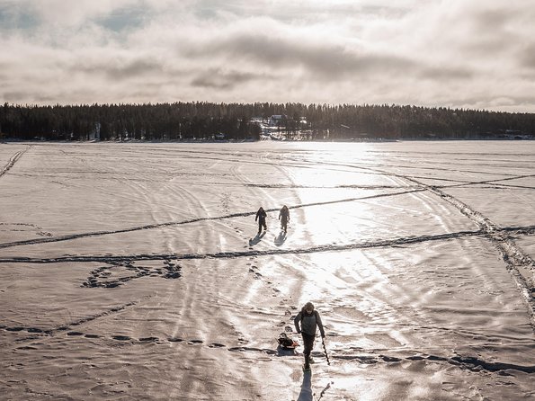 Snowshoeing and Ice Fishing Tour - Fire-making, sausages, and a warm break