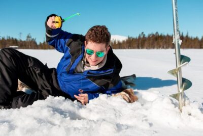 Snowmobile Adventure with Ice Fishing